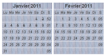 T�l�charger le mod�le de calendrier